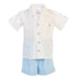 Lito Baby Boys Light Blue Poly Cotton Shirt Rayon Linen Shorts Set 3-24M - SophiasStyle.com